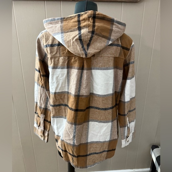 MarleyLilly • “A” Plaid Monogram Hooded Shacket - Picture 10 of 10